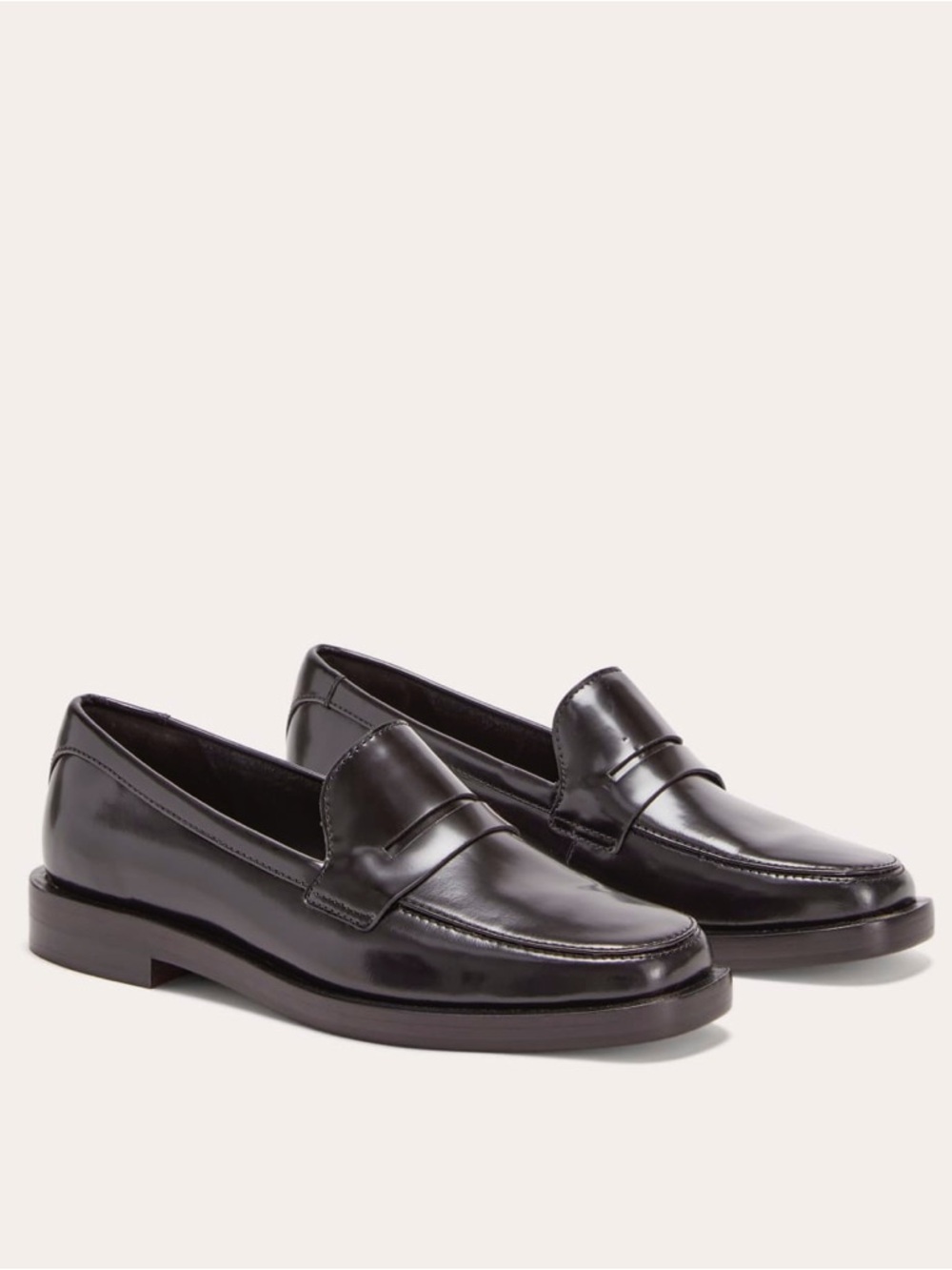 NIB Everlane The Penny Black Patent Leather Loafer Size 7.5 Academia Preppy FLAW